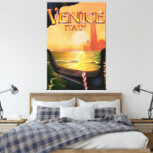 ヴェネツィア，イタリアのヴィンテージ旅行ポスター キャンバスプリント (インサイチュ (寝室))