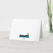 ヴェネツィア、イタリアゴンドラとゴンドラ誕生日 カード (裏面)