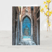 ヴェネツィア，イタリア空白の写真グリーティングカード カード (黄色い花)