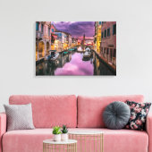 ヴェネツィア、イタリア風光明媚な運河とヴェネツィア建築 キャンバスプリント (インサイチュ (リビング))