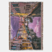 ヴェネツィア、イタリア風光明媚な運河とヴェネツィア建築 スローブランケット (正面縦)