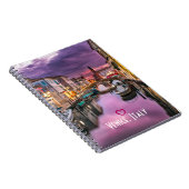 ヴェネツィア、イタリア風光明媚な運河とヴェネツィア建築 ノートブック (右側)