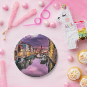 ヴェネツィア、イタリア風光明媚な運河とヴェネツィア建築 ペーパープレート (パーティー)