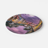 ヴェネツィア、イタリア風光明媚な運河とヴェネツィア建築 ペーパープレート (アングル)