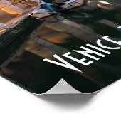 ヴェネツィア、イタリア風光明媚な運河とヴェネツィア建築 ポスター (角)