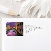 ヴェネツィア、イタリア風光明媚な運河とヴェネツィア建築 ラベル (インサイチュ)