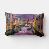 ヴェネツィア、イタリア風光明媚な運河とヴェネツィア建築 ランバークッション (裏面)
