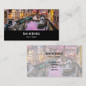 ヴェネツィア、イタリア風光明媚な運河とヴェネツィア建築 名刺 (正面/裏面)