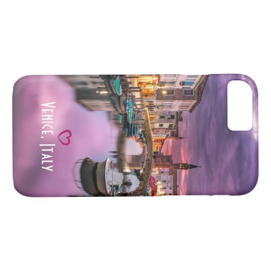 ヴェネツィア、イタリア風光明媚な運河とヴェネツィア建築 Case-Mate iPhoneケース (裏面(横))