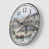 ヴェネツィア、イタリア、グランドカナル、ヨーロッパアートウォールクロック ラージ壁時計 (傾斜)