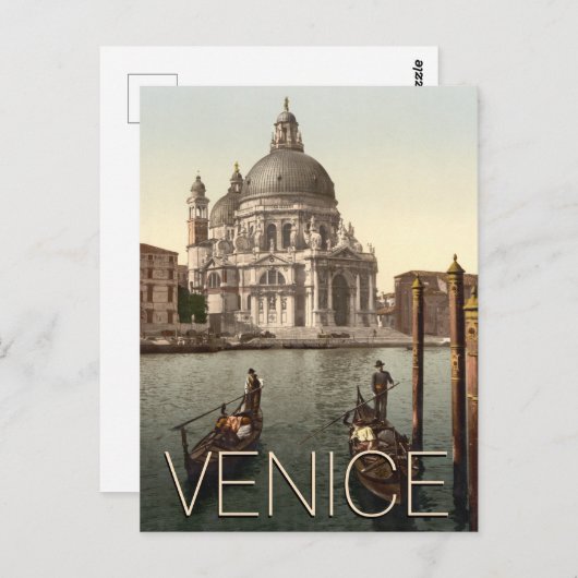 ヴェネツィア イタリア サン・テデアルド教会  ゴンドラ ポストカード (正面/裏面)