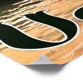 ヴェネツィア、イタリア、シティポートのボート、ヴィンテージ旅行 ポスター (角)