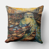 ヴェネツィア，イタリア，バンゴッホスタイル クッション (正面)