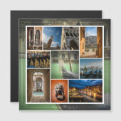 ヴェネツィア、イタリア、ヨーロッパはがきカード マグネット招待状 (正面/裏面)