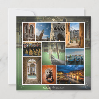 ヴェネツィア、イタリア、ヨーロッパはがきカード 招待状