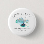 ヴェネツィア イタリア 旅行のお土産 缶バッジ (正面)