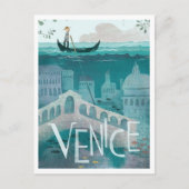 ヴェネツィア、イタリア、旅行レトロ ポストカード (正面)