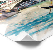 ヴェネツィア，イタリア – 水彩 ポスター (角)