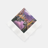 ヴェネツィア, イタリア 縁ありカクテルナプキン (角)