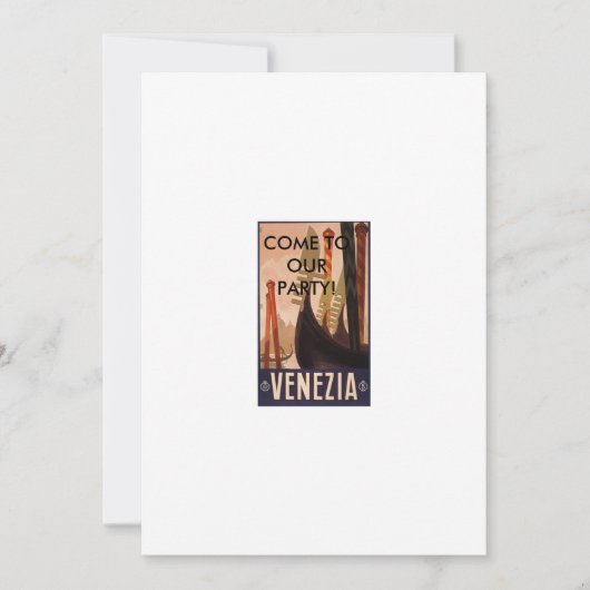 ヴェネツィア·イタ来リア、我々のパーティーに！ 招待状 (正面)