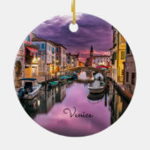 ヴェネツィア、カラフル風光明媚な写真、 セラミックオーナメント (裏面)
