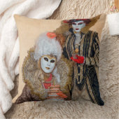 ヴェネツィア，カーニバル衣装を着たカップル クッション (ブランケット)