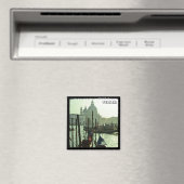 ヴェネツィア – ゴンドラ、建築(冷蔵庫用マグネット) マグネット (インサイチュ (食洗機))