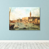 ヴェネツィア:ドージェの宮殿とバからのモロ キャンバスプリント (インサイチュ (ウッドフロア))