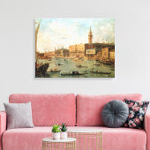 ヴェネツィア:ドージェの宮殿とバからのモロ キャンバスプリント (インサイチュ (リビング))
