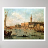 ヴェネツィア：ドージェの宮殿とバからのモロ ポスター (正面)