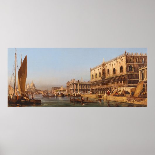 ヴェネツィア：ドージェの宮殿とモロ ポスター (正面)