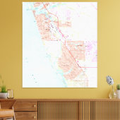 ヴェネツィア・フロリダの地図（1973年） キャンバスプリント (インサイチュ (リビング))