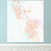 ヴェネツィア・フロリダの地図（1973年） キャンバスプリント (インサイチュ (ウッドフロア))