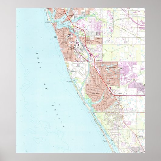 ヴェネツィア・フロリダの地図（1973年） ポスター (正面)