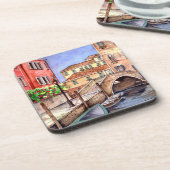 ヴェネツィア – ペン&ウォッシュウォーターの色 コースター (左側)