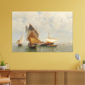 ヴェネツィア、ラグーンの漁船 (1889) キャンバスプリント (インサイチュ (リビング))
