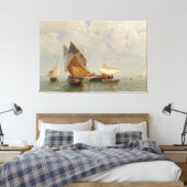 ヴェネツィア、ラグーンの漁船 (1889) キャンバスプリント (インサイチュ (寝室))