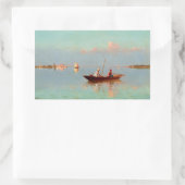 ヴェネツィア、ラグーン 長方形シール (バッグ)