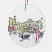 ヴェネツィア・リアルト橋 セラミックオーナメント (左)