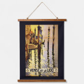 ヴェネツィア（ヴェニス）ヴィンテージトラベル 吊り下げ型タペストリー (正面)