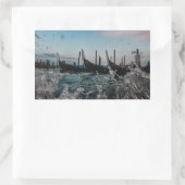 ヴェネツィア、ヴェネツィア。ゴンドラ。イタリア 長方形シール (バッグ)