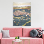 ヴェネツィア：地図， 16世紀 キャンバスプリント (インサイチュ (リビング))