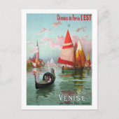 ヴェネツィア,帆船,ゴンドラ,ヴィンテージ,旅行 ポストカード (正面)