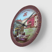 ヴェネツィア(IT) – グランドカナル上のボートステーション ラウンド壁時計 (傾斜)