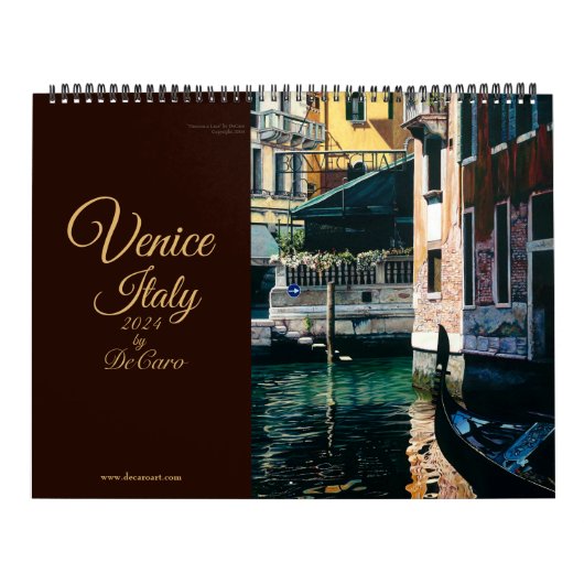 ヴェネツィアItaly 2024カレンダーby DeCaro カレンダー (カバー)