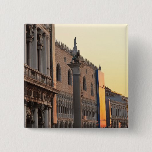 ヴェネツィアPiazza San Marco, St. Mark's Square 缶バッジ (正面)