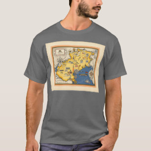 ヴェネトの写真地図イタリアカラフル小さな地図wi tシャツ