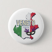 ヴェネトイタリアレトロリージョンマップヴィンテージ土産 缶バッジ (正面)