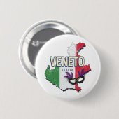 ヴェネトイタリアレトロリージョンマップヴィンテージ土産 缶バッジ (正面&裏面)