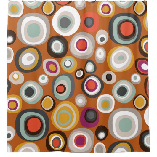 ヴェネト・ボホー琥珀 シャワーカーテン (正面)